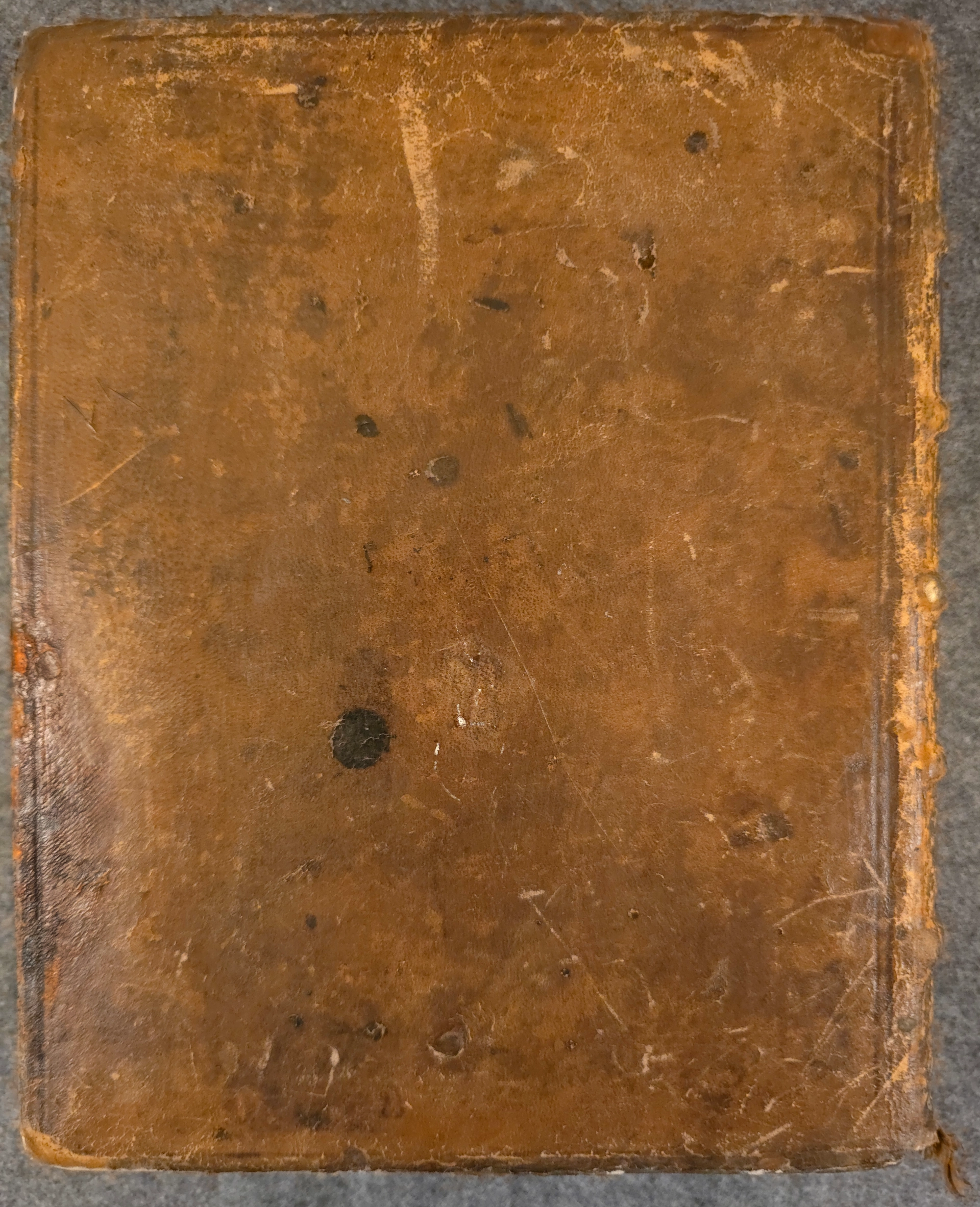 Back cover of the 1734 Law book