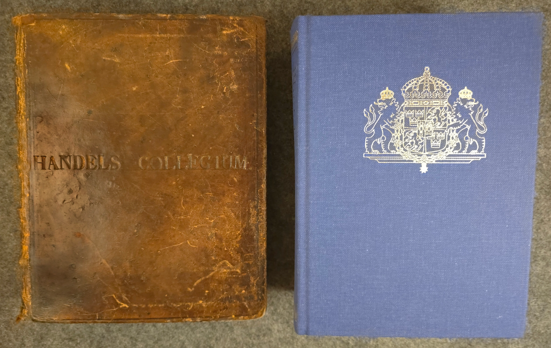 1734 Law book next to modern law book
